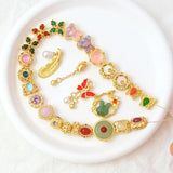 2 Matte Zirconium Bead Butterfly Rabbit Pendant DIY Beading