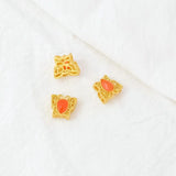 2 Matte Zirconium Bead Butterfly Rabbit Pendant DIY Beading
