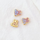 2 Matte Zirconium Bead Butterfly Rabbit Pendant DIY Beading