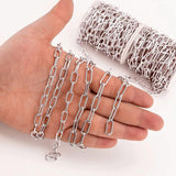 1m Stainless Steel 7mm Paperclip Chain DIY Necklace Bracelet Findings