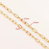 1m Stainless Steel 7mm Paperclip Chain DIY Necklace Bracelet Findings