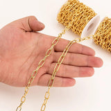 1m Stainless Steel 7mm Paperclip Chain DIY Necklace Bracelet Findings