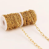 1m Stainless Steel 7mm Paperclip Chain DIY Necklace Bracelet Findings