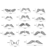 30Pcs Angel Wing Spacer Beads Tibetan Alloy Charm Bead DIY Jewelry Making