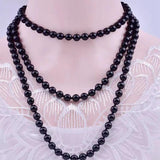 3 Rows Red Mix Colors Pearl Beads Necklace Women Girls Jewelry Hot Party