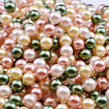 3 Rows Red Mix Colors Pearl Beads Necklace Women Girls Jewelry Hot Party