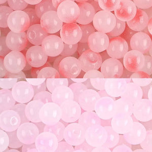 100pcs Glass Jelly Double Piece Bead DIY Bracelet Necklace Jewelry
