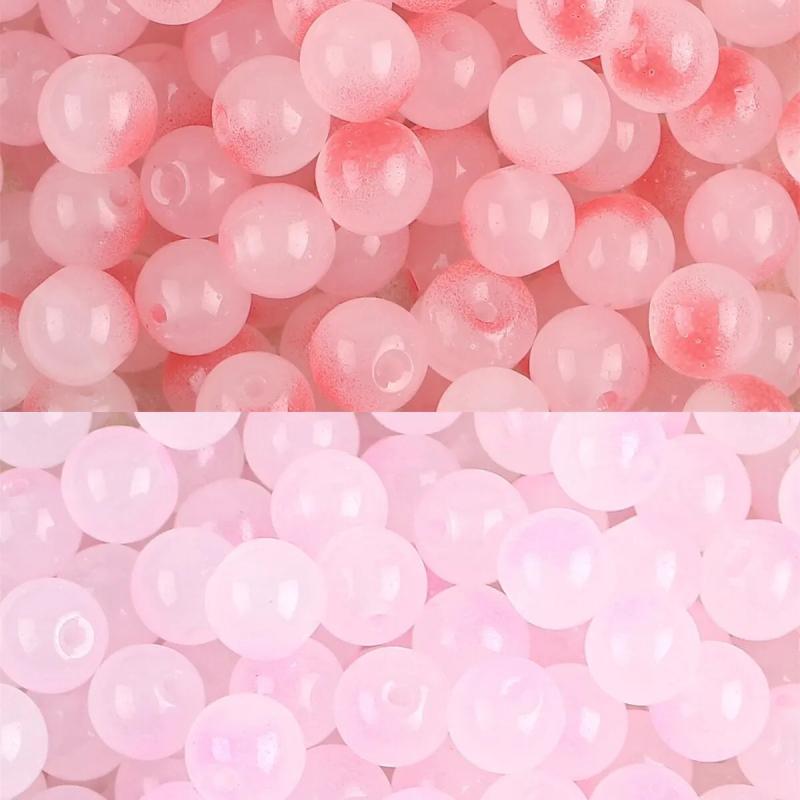 100pcs Glass Jelly Double Piece Bead DIY Bracelet Necklace Jewelry