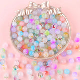 100pcs Glass Jelly Double Piece Bead DIY Bracelet Necklace Jewelry