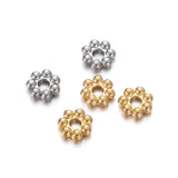 30Pcs Stainless Steel Daisy Snowflake Spacer Beads for Jewelry Making