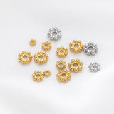 30Pcs Stainless Steel Daisy Snowflake Spacer Beads for Jewelry Making