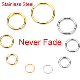 100pcs Stainless Steel Open Jump Rings 3-10 mm Lot for DIY Jewelry Making