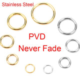 100pcs Stainless Steel Open Jump Rings 3-10 mm Lot for DIY Jewelry Making