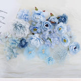European Artificial Flower Head for Home Decor and Wedding Wall Decoration