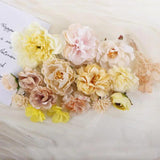 European Artificial Flower Head for Home Decor and Wedding Wall Decoration