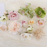 European Artificial Flower Head for Home Decor and Wedding Wall Decoration