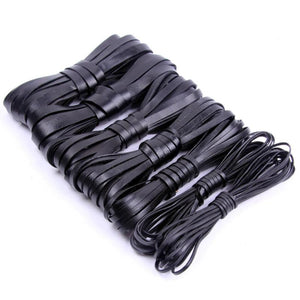 2M 2-10mm Flat Leather Braid Cord DIY Necklace Bracelet Finding