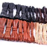 2M 2-10mm Flat Leather Braid Cord DIY Necklace Bracelet Finding