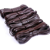 2M 2-10mm Flat Leather Braid Cord DIY Necklace Bracelet Finding