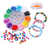 DIY Jewelry Making Kit - Plum Blossom Box, Barrel Bead Line, Letter Bead Set