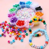 DIY Jewelry Making Kit - Plum Blossom Box, Barrel Bead Line, Letter Bead Set