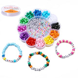 DIY Jewelry Making Kit - Plum Blossom Box, Barrel Bead Line, Letter Bead Set