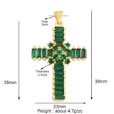 Cross CZ Charm Pendant, Religious Style Necklace Bracelet Supply