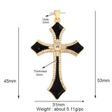 Cross CZ Charm Pendant, Religious Style Necklace Bracelet Supply