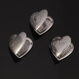3pcs Vintage Heart Box Reliquary Pendant Locket DIY Necklace Charm