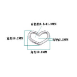 S925 Sterling Silver Heart-Shaped Spring Buckle for Bracelet Necklace