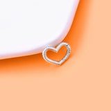 S925 Sterling Silver Heart-Shaped Spring Buckle for Bracelet Necklace