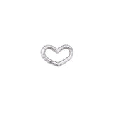 S925 Sterling Silver Heart-Shaped Spring Buckle for Bracelet Necklace