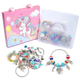 68Pcs Bead Bracelet Making Kit Unicorn Charm Jewelry Supplies DIY Craft Accessor