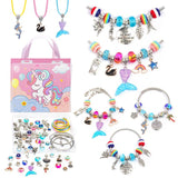 68Pcs Bead Bracelet Making Kit Unicorn Charm Jewelry Supplies DIY Craft Accessor