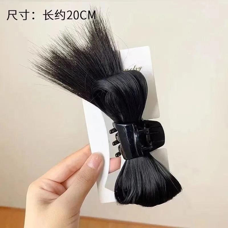 Women Half-tie Hair Claw Feather Shuttlecock Head Crab Clip
