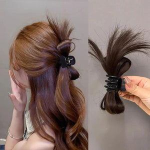 Women Half-tie Hair Claw Feather Shuttlecock Head Crab Clip