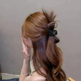 Women Half-tie Hair Claw Feather Shuttlecock Head Crab Clip
