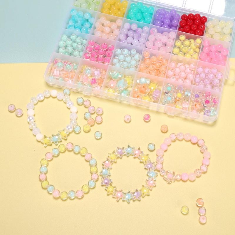 8mm Round Beads Bracelet Making Kit, Turquoise Turtle Starfish Beads for Women