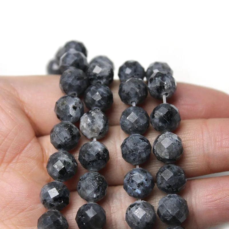 Faceted Lab. Labradorite Round Beads 8mm
