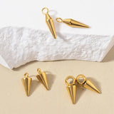 20pcs Stainless Steel Cone Charms Spike Beads for Jewelry Making