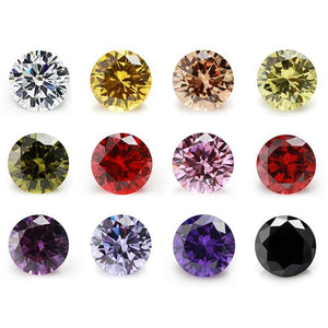 5A Round Cut Pink Amethyst Garnet CZ Loose Cubic Zirconia Gemstone