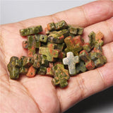 10pcs 12*16mm Agate Quartz Cross Beads Loose Spacer Gem Stone Beads