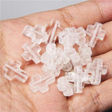 10pcs 12*16mm Agate Quartz Cross Beads Loose Spacer Gem Stone Beads