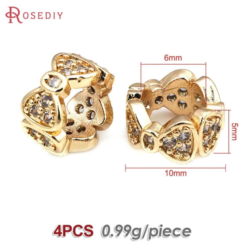 18K Brass Flower Spacer Beads for Jewelry Making