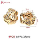 18K Brass Flower Spacer Beads for Jewelry Making