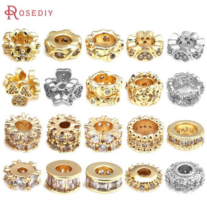 18K Brass Flower Spacer Beads for Jewelry Making