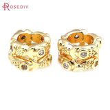 18K Brass Flower Spacer Beads for Jewelry Making
