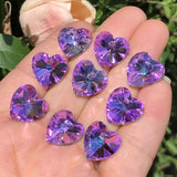 14mm Purple Crystal Heart Beads Pendant for Jewelry Making