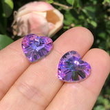 14mm Purple Crystal Heart Beads Pendant for Jewelry Making