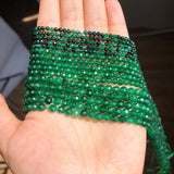 Faceted Green Jades Waist Beads 2-4mm Gemstone Beads 15''